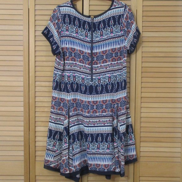 Torrid Multi Print Challis Tee Dress - Picture 5 of 8